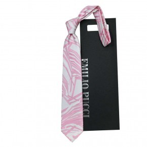 Бело-розовый галстук Emilio Pucci 841760