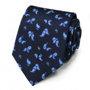 Стильный галстук в синем цвете с огурцами Laura Biagiotti 833754