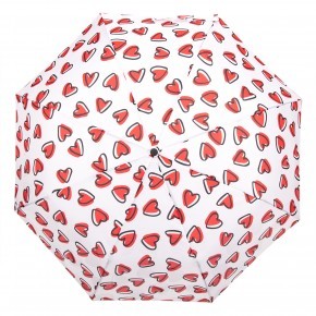 Зонт складной женский Ferre 694-AU Hearts White