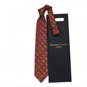 Бордовый галстук с узором Christian Lacroix 837552