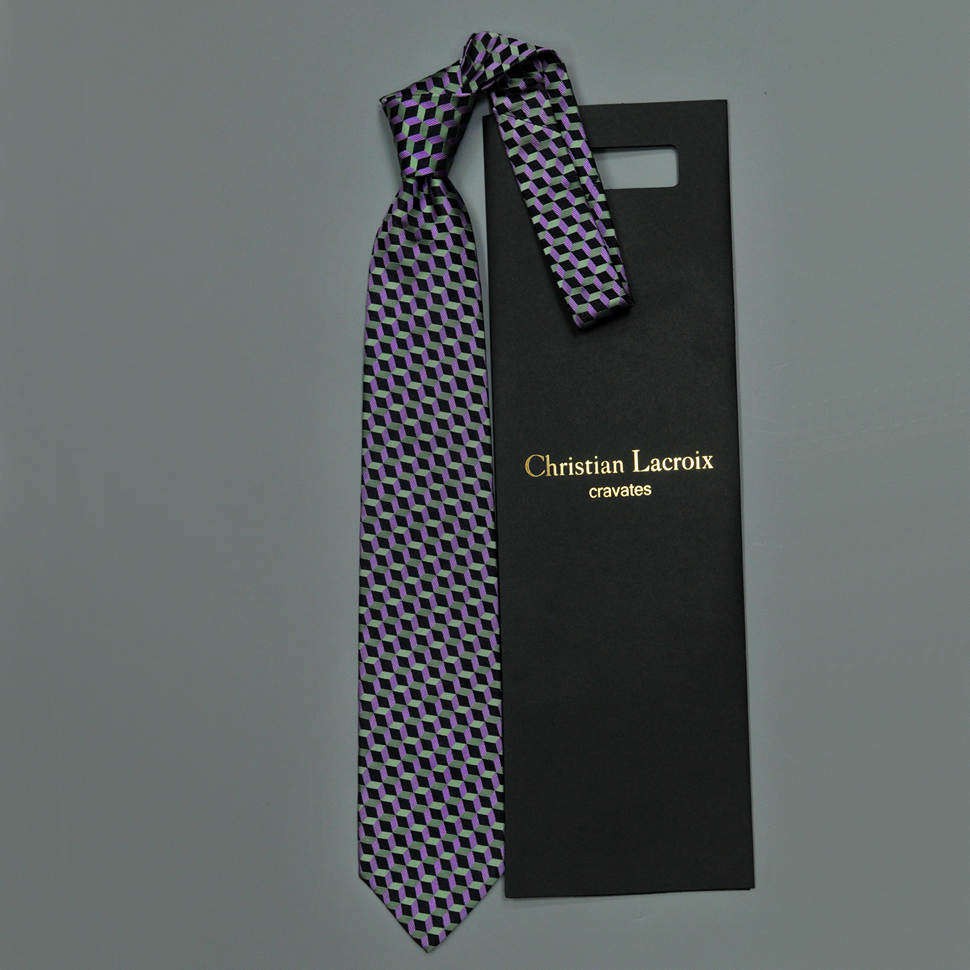 Великолепный галстук с брендированным геометрическим принтом Christian Lacroix 836161