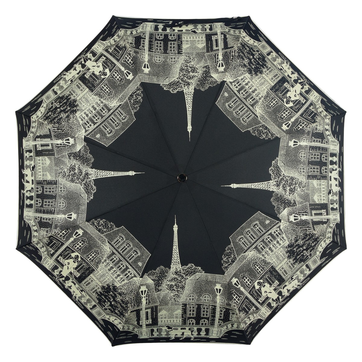 Зонт складной женский Guy De Jean 3405-OCA Paris Noir