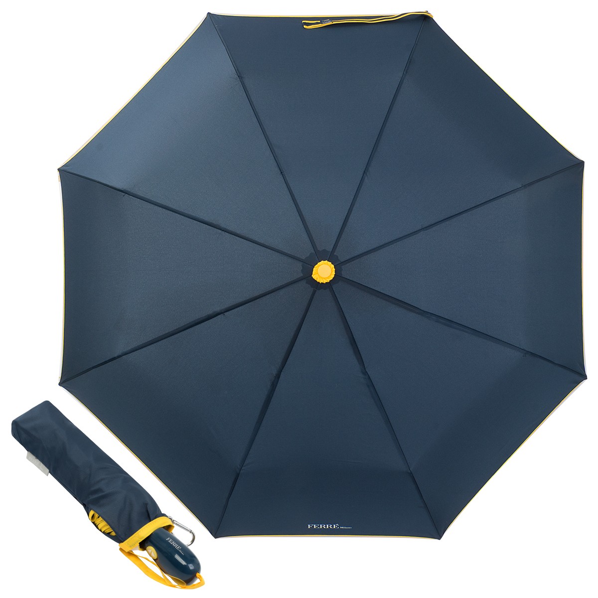 Зонт складной женский Ferre 30017-OC Navi Giallo