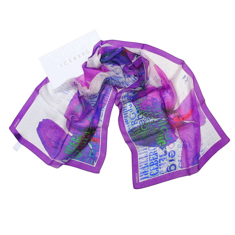 Выразительный шарфик с цветами Iceberg 822788