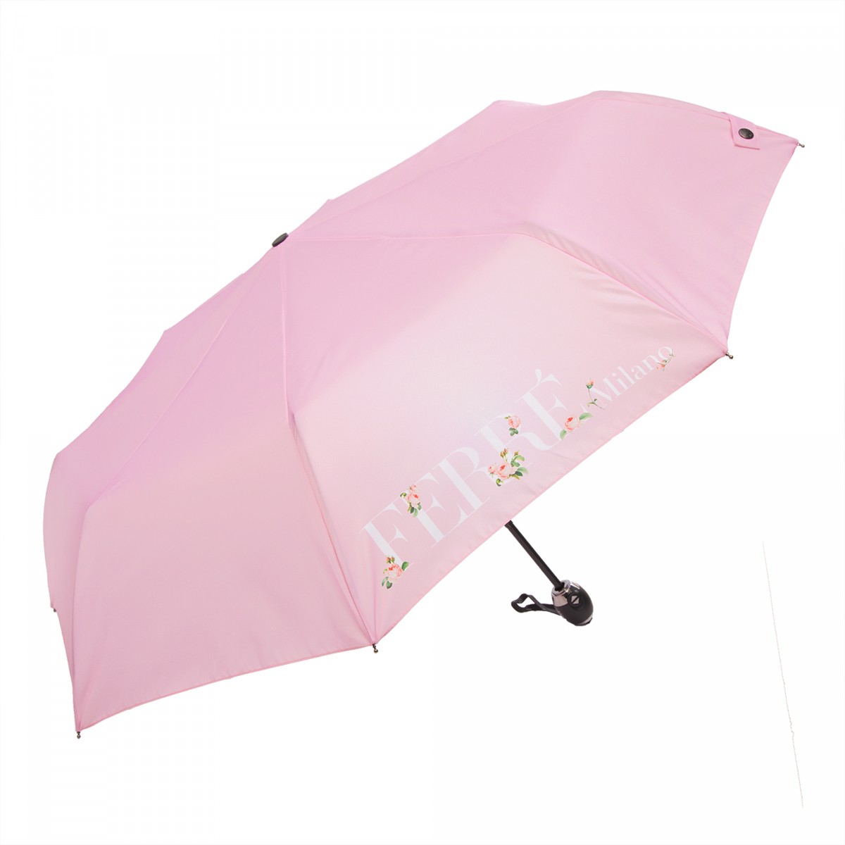 Зонт складной женский Ferre 6034-OC logo flowers pink