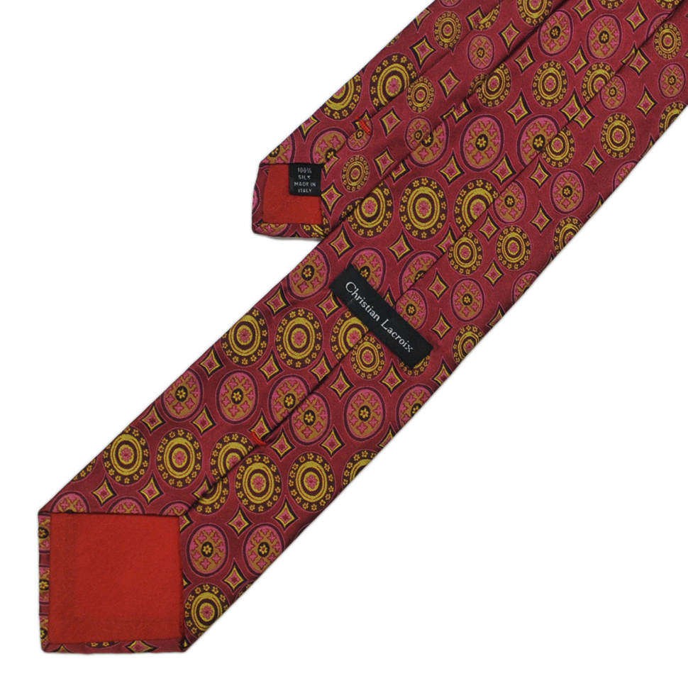 Бордовый галстук с узором Christian Lacroix 837552