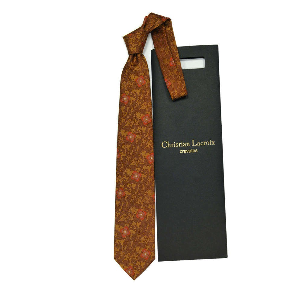 Модный коричневый галстук Christian Lacroix 837301