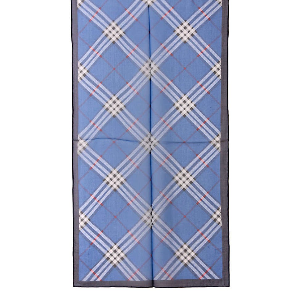 Женский шарф в светло-синих тонах в клетку Marina D`Este 62097