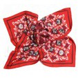 Красный платок на шею "Цветы" Cacharel 10626