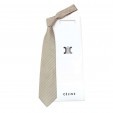 Итальянский галстук в полоску в натуральных оттенках Celine 820504