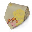 Бежевый галстук с цветами Christian Lacroix 837420